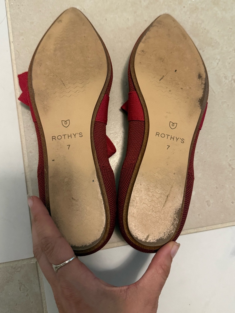 Rothy's Bow Point Flat in Cinnamon - Picture 9 of 11
